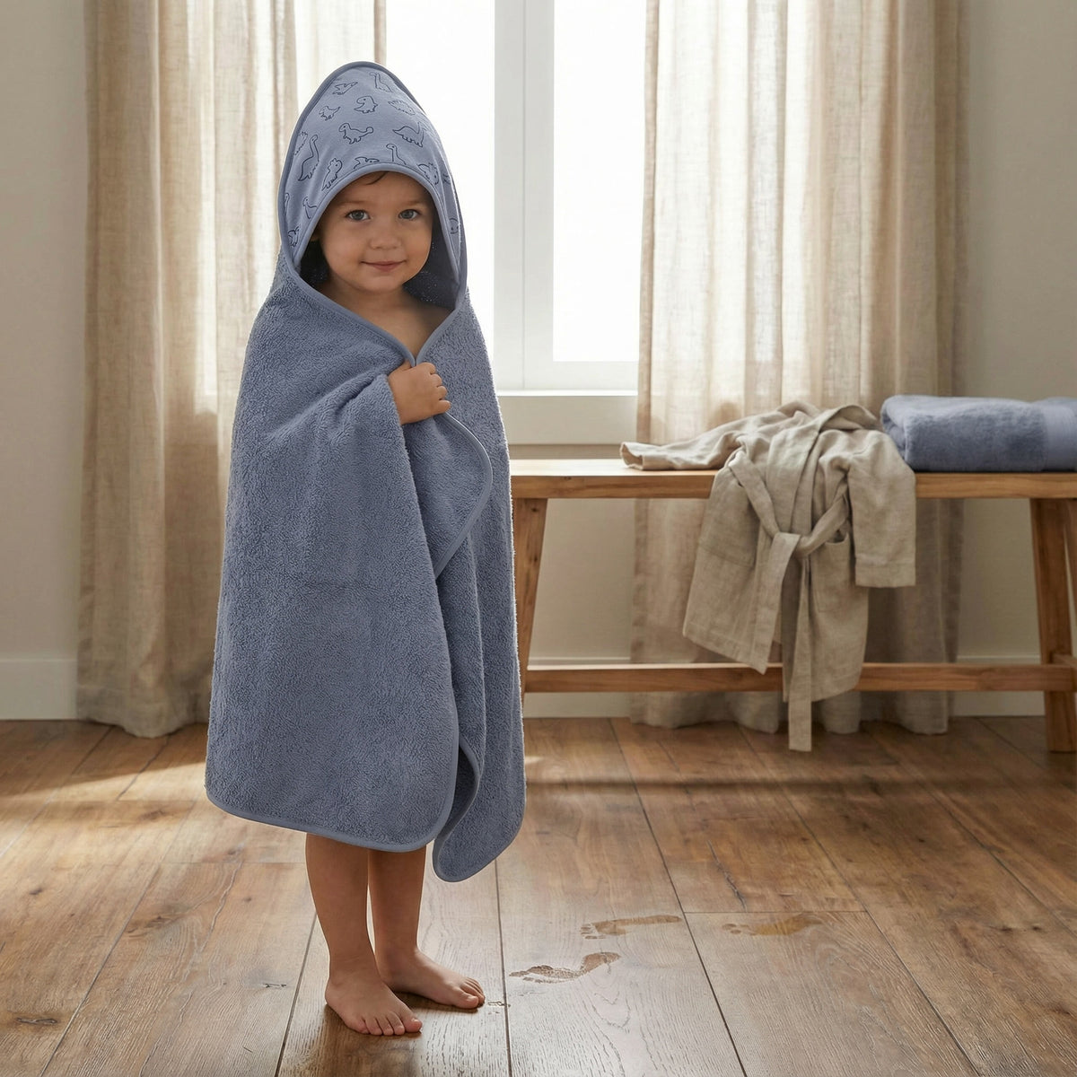Hooded Bath Towel Set 100x100 cm