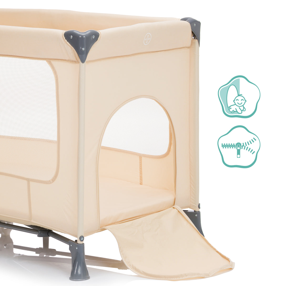 Paris Travel Cot with Comfort Mattress