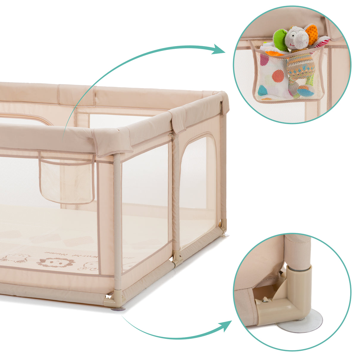 Playpen Malta 150x150 cm with Floor