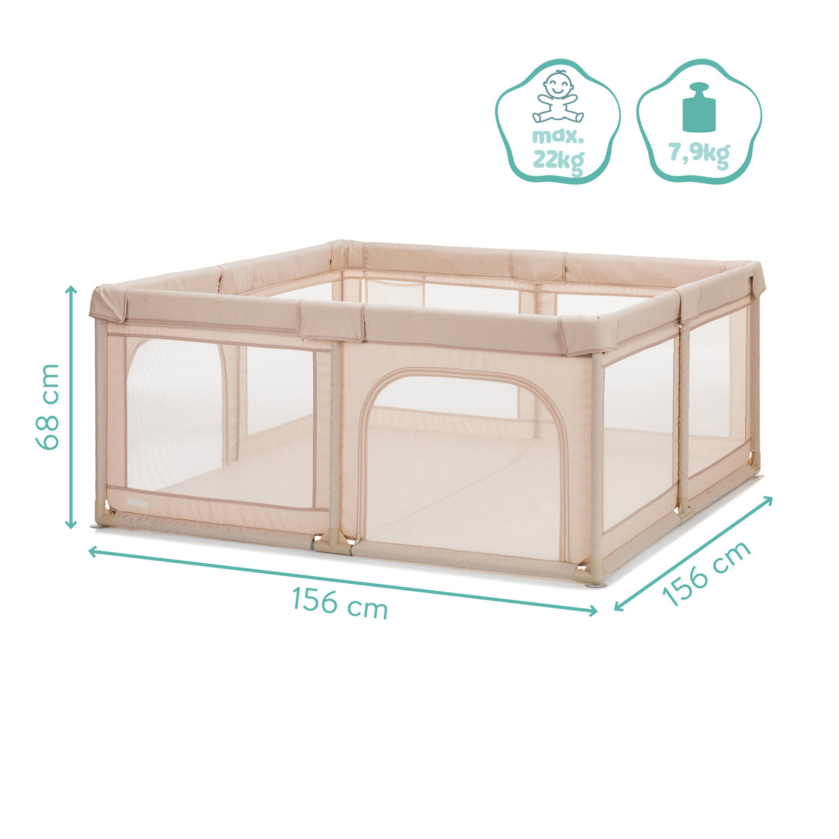 Playpen Malta 150x150 cm with Floor
