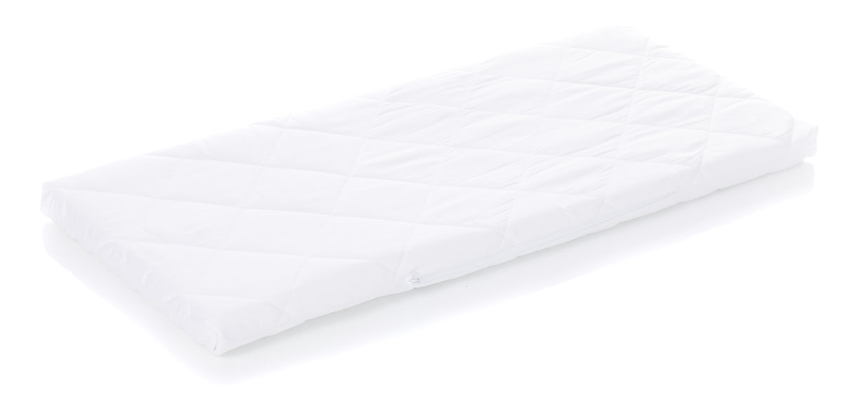 Beistellbett Nino champagner 555-00 und 555451 Matratze weiß 90x45 cm