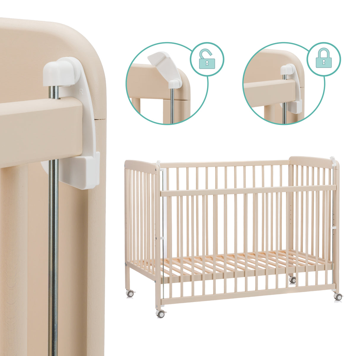 Nena Bedside Cot 120x60 cm