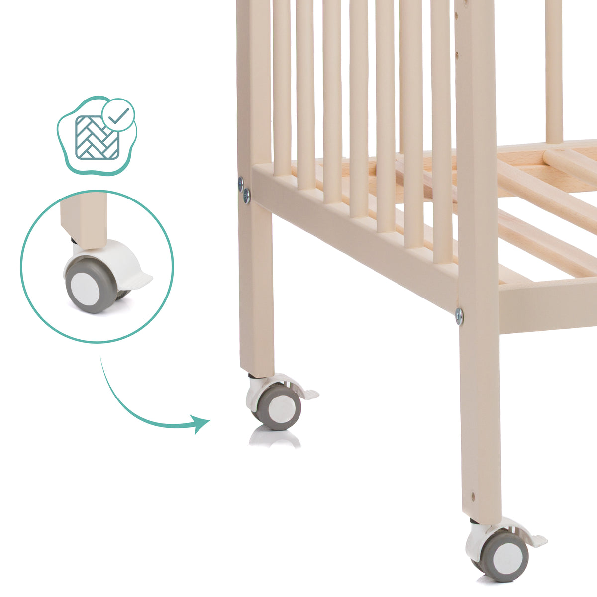 Nena Bedside Cot 120x60 cm