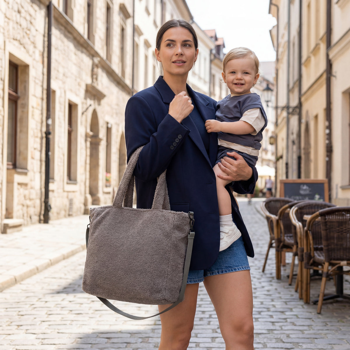Changing Bag Teddy Big Grey