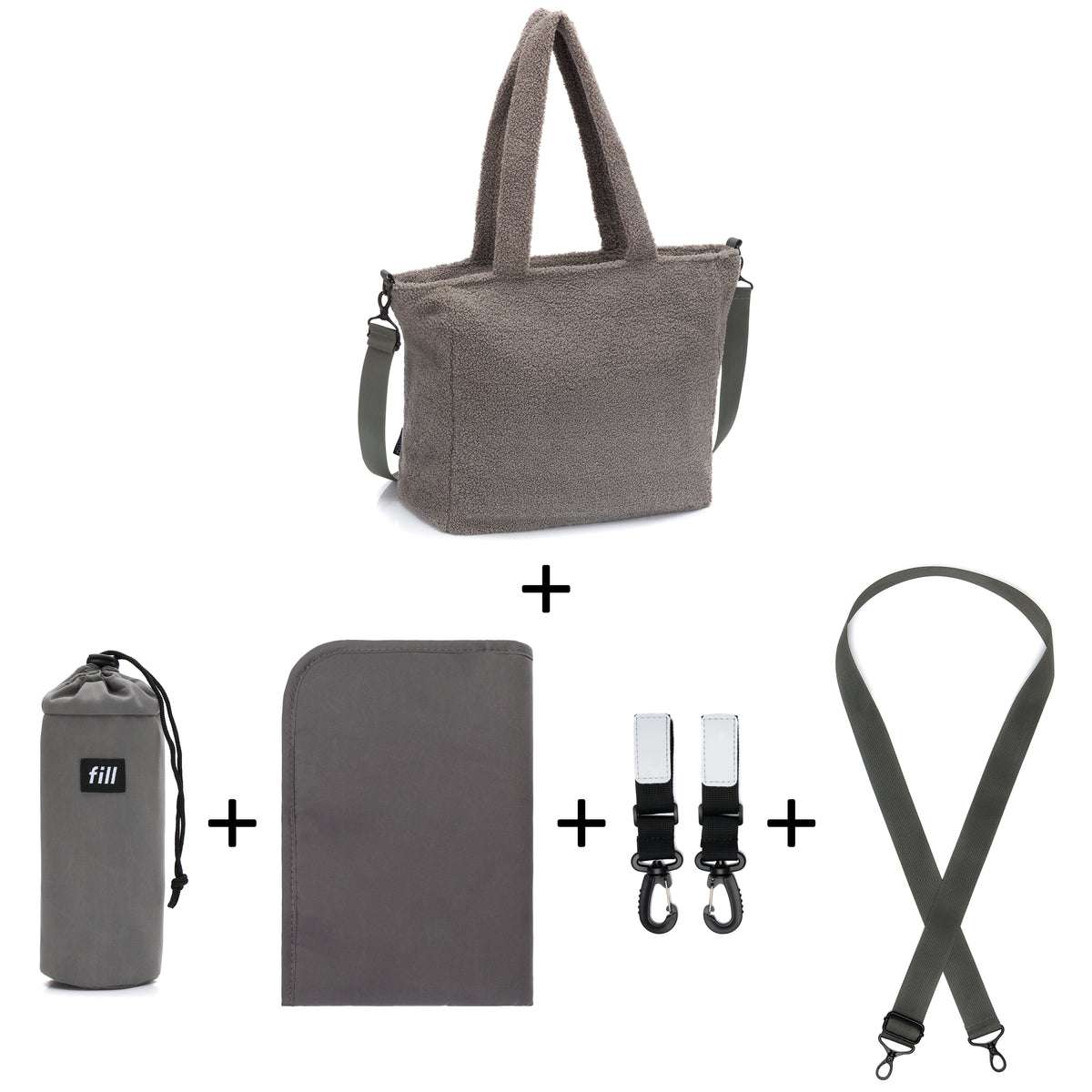 Changing Bag Teddy Big Grey