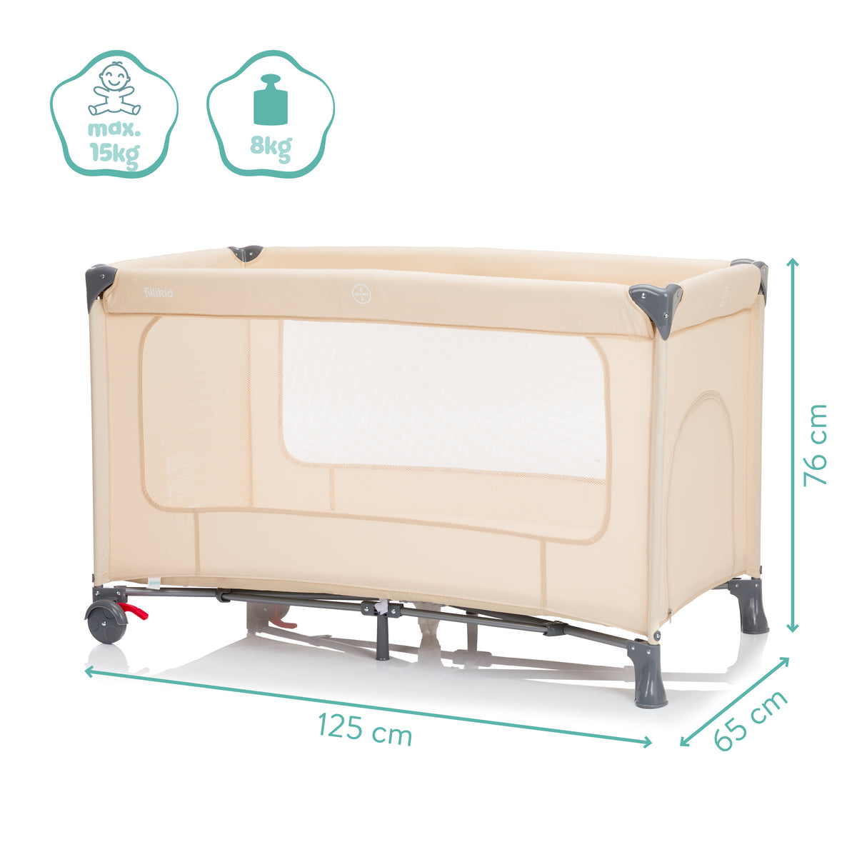 Paris Travel Cot with Comfort Mattress