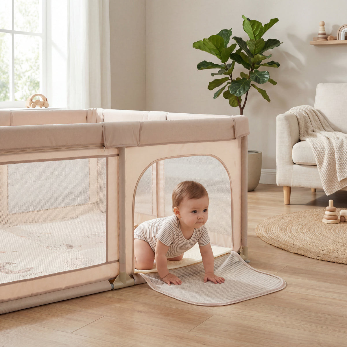 Laufgitter Malta 150x150 cm mit Boden