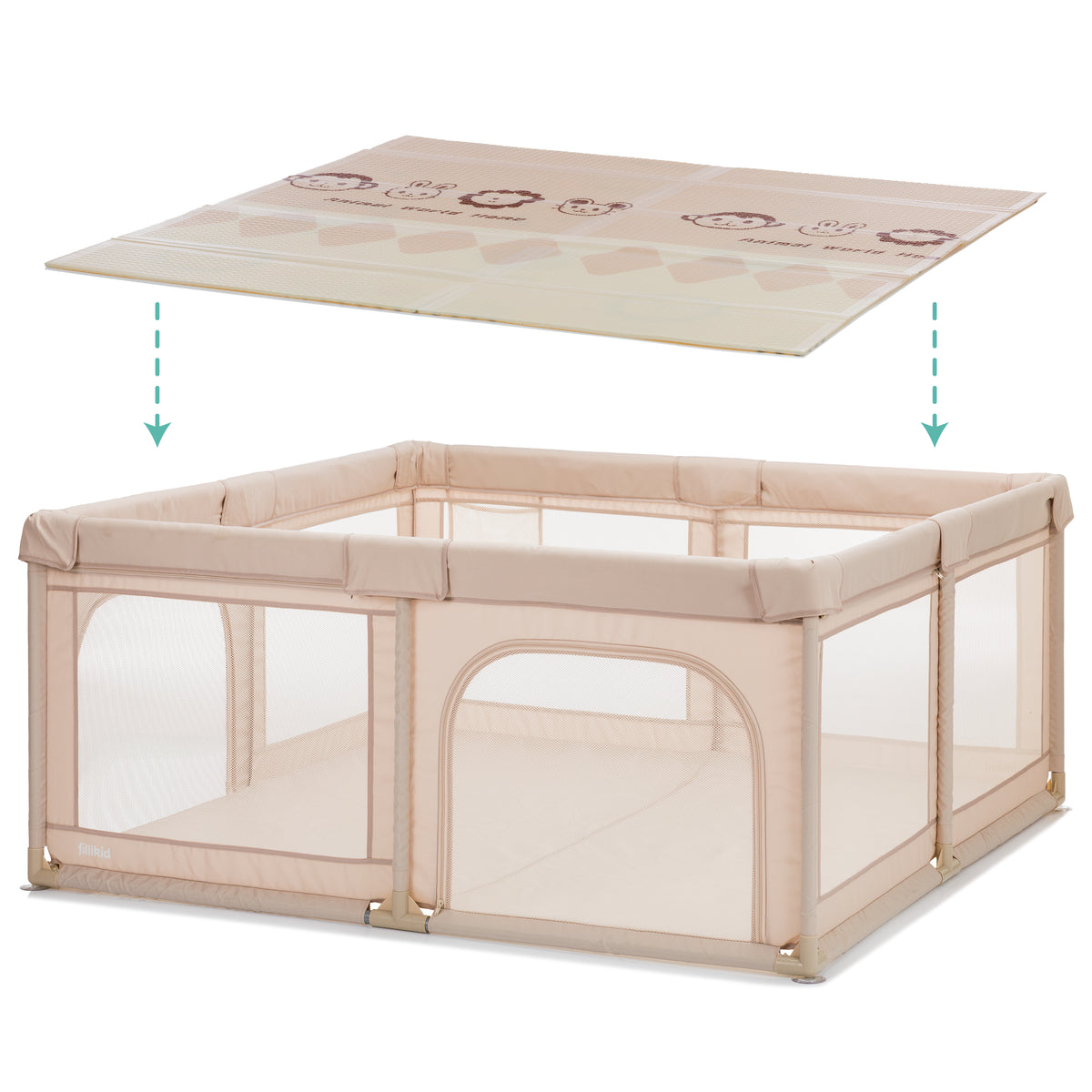 Playpen Malta 150x150 cm with Floor