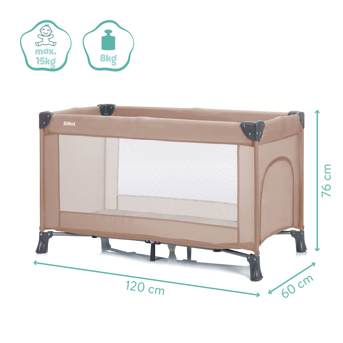 Travel Cot 120x60 cm Valencia