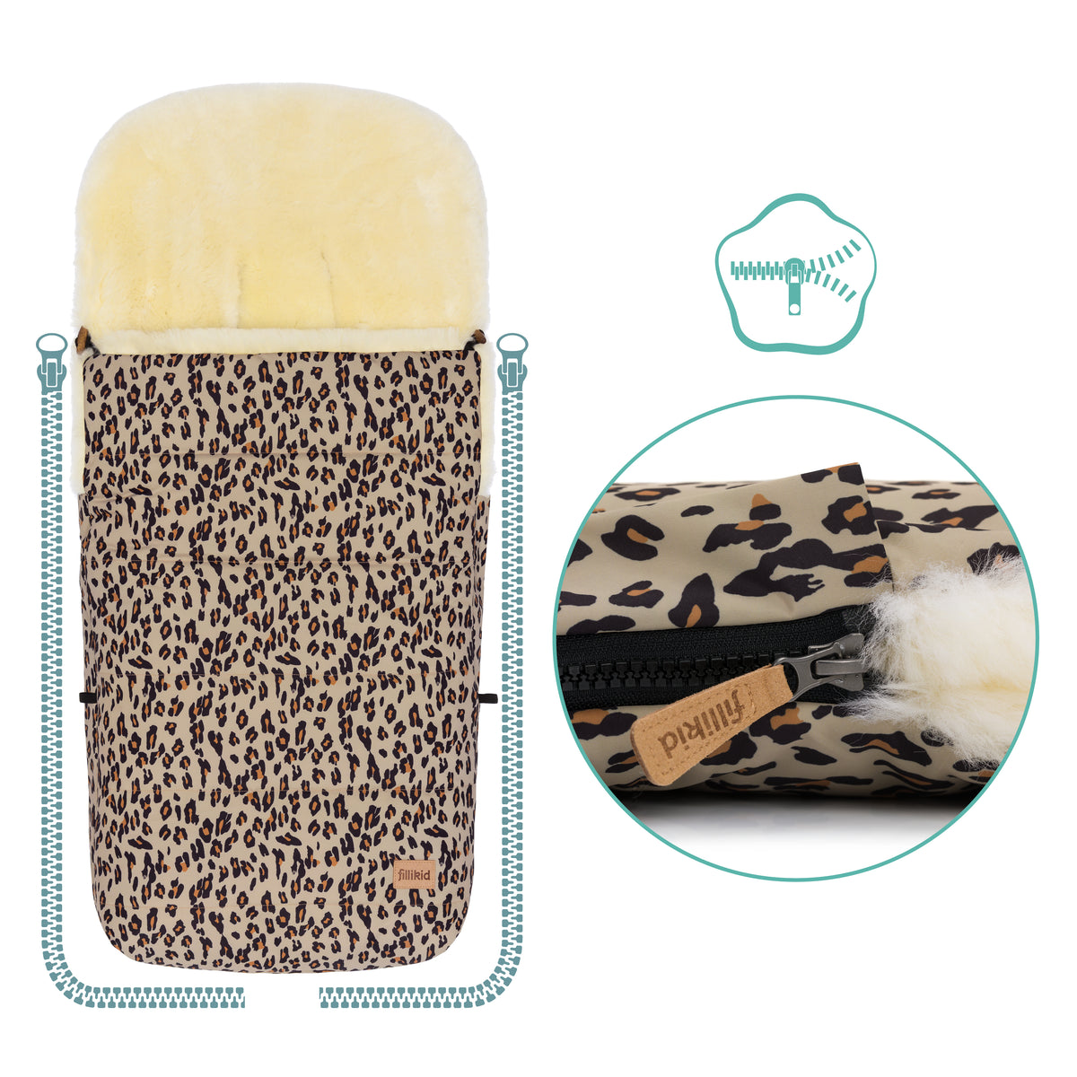 Winterfußsack Bernina Animal Leopard