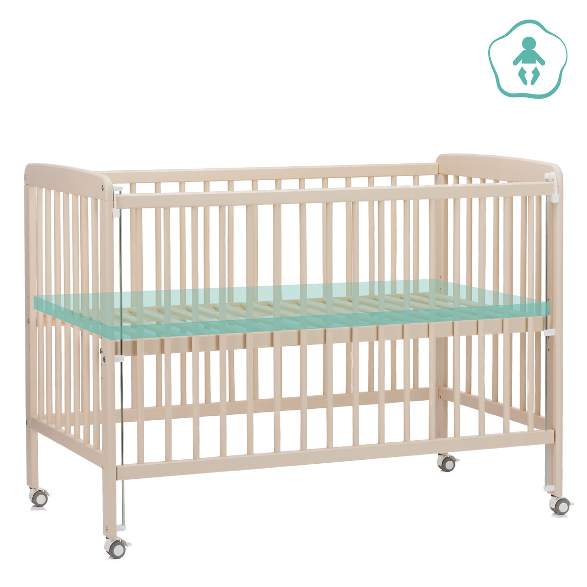Beistellgitterbett Nena 120x60 cm