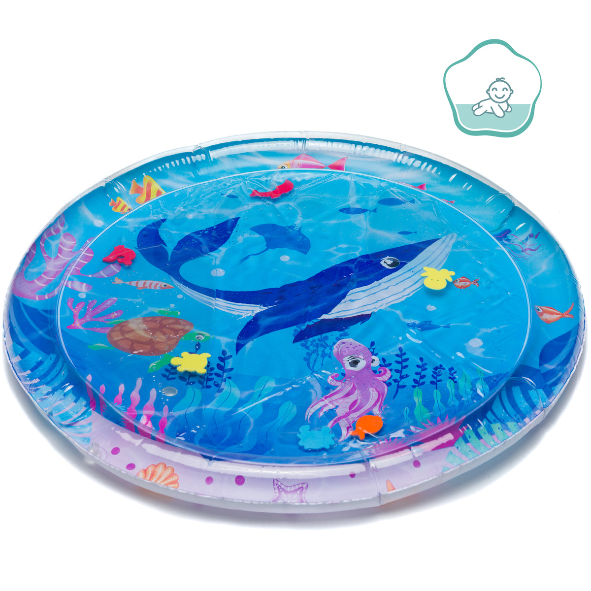 Spielmatte Wasser rund